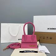 Jacquemus | Le chiquito mini leather bag in pink 12cm - 1
