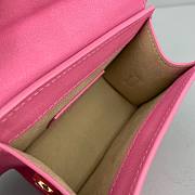 Jacquemus | Le chiquito mini leather bag in pink 12cm - 3