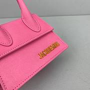Jacquemus | Le chiquito mini leather bag in pink 12cm - 4