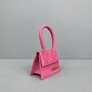 Jacquemus | Le chiquito mini leather bag in pink 12cm - 5
