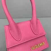 Jacquemus | Le chiquito mini leather bag in pink 12cm - 6