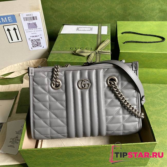 Gucci GG Marmont small tote bag in gray 681483 26.5cm - 1