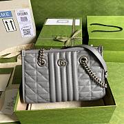 Gucci GG Marmont small tote bag in gray 681483 26.5cm - 1