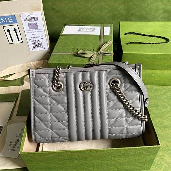 Gucci GG Marmont small tote bag in gray 681483 26.5cm