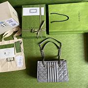 Gucci GG Marmont small tote bag in gray 681483 26.5cm - 6