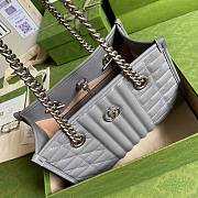 Gucci GG Marmont small tote bag in gray 681483 26.5cm - 5