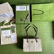 Gucci GG Marmont small tote bag in white 681483 26.5cm - 2