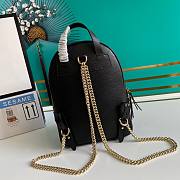 Gucci Soho leather chain backpack in black leather 431570 22.5cm - 4