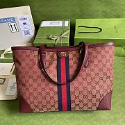 Gucci Ophidia GG medium tote in red & ebony 631685 38cm - 1