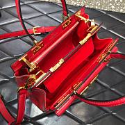 Valentino Garavani Rockstud alcove small top handle bag in red 23cm - 3