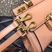 Valentino Garavani Rockstud alcove small top handle bag in nude 23cm - 6