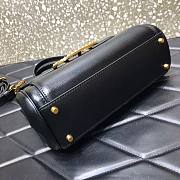 Valentino Garavani Rockstud alcove small top handle bag in black 23cm - 4