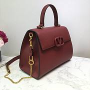 Valentino VSling grainy calfskin handbag in wine 30.5cm - 4