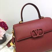 Valentino VSling grainy calfskin handbag in wine 30.5cm - 5