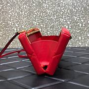 Valentino Roman stud nappa minaudière in red 20cm - 3