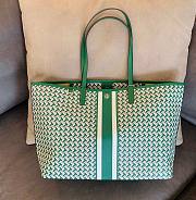 Tory Burch | T monogram tote bag in green 39cm - 1