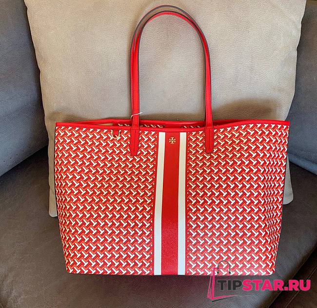 Tory Burch | T monogram tote bag in red 39cm - 1