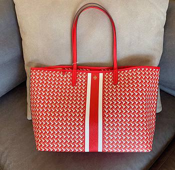 Tory Burch | T monogram tote bag in red 39cm