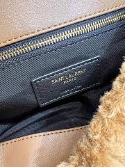 YSL Loulou puffer bag in merino shearling and lambskin (brown) 35cm - 6