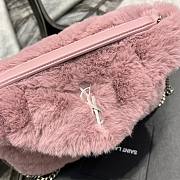 YSL Loulou puffer bag in merino shearling and lambskin (pink) 29cm - 2