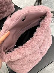 YSL Loulou puffer bag in merino shearling and lambskin (pink) 29cm - 6