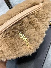 YSL Loulou puffer bag in merino shearling and lambskin (beige) 29cm - 3