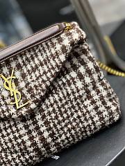 YSL Loulou puffer pouch in tweed pied de poule 29cm - 4