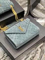 YSL Envelope bag in quilted suede 24cm - 3