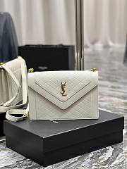 YSL Gaby satchel in quilted lambskin in white 26cm - 1