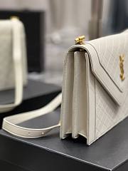 YSL Gaby satchel in quilted lambskin in white 26cm - 6