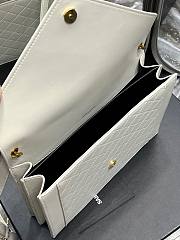 YSL Gaby satchel in quilted lambskin in white 26cm - 4