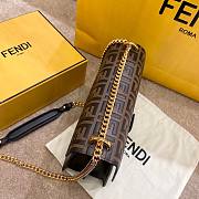 Fendi Kan U medium brown leather bag 25cm - 2