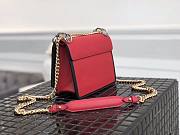 KAN I F small red leather mini-bag 19cm - 4