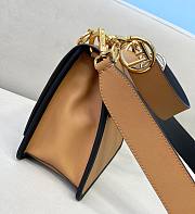 Fendi Kan I F brown leather bag 25.5cm - 5