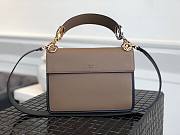 Fendi Kan I F beige leather bag 25.5cm - 4