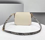 Fendi Touch white leather bag with snakeskin 26.5cm - 5