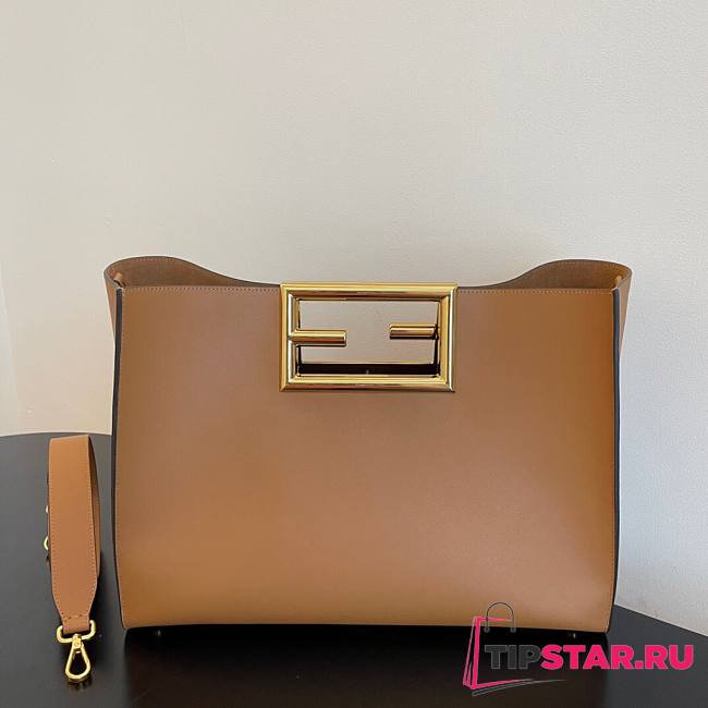 Fendi Way brown leather bag 40cm - 1