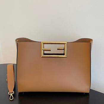 Fendi Way brown leather bag 40cm
