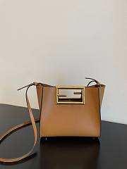 Fendi Way brown leather bag 20cm - 1