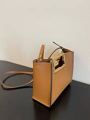 Fendi Way brown leather bag 20cm - 4