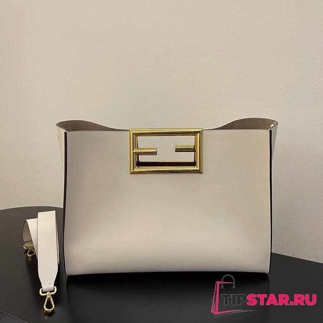 Fendi Way white leather bag 40cm - 1