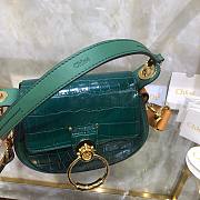 Chloe | Tess small bag embossed croco effect on green calfskin 20.5cm - 2