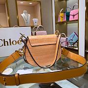 Chloe | Tess small bag embossed croco effect on orange calfskin 20.5cm - 5