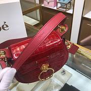 Chloe | Tess small bag embossed croco effect on red calfskin 20.5cm - 2