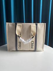 Chloe | Woody large tote bag in green 45cm - 1