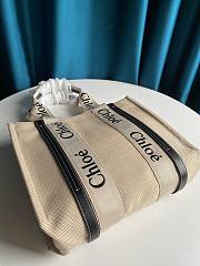 Chloe | Woody medium tote bag in black 37cm - 5