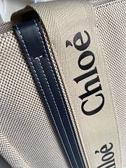 Chloe | Woody medium tote bag in blue 37cm - 6