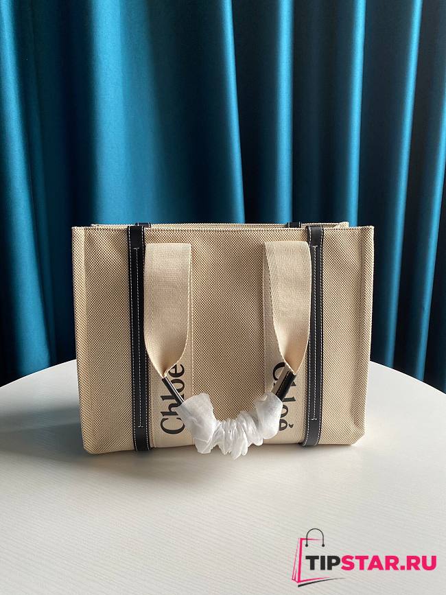 Chloe | Woody medium tote bag in black 37cm - 1