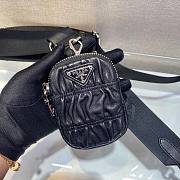 Prada Gaufré nappa leather shoulder bag in black 1BD289 21cm - 5