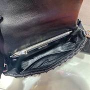 Prada Gaufré nappa leather shoulder bag in black 1BD289 21cm - 3